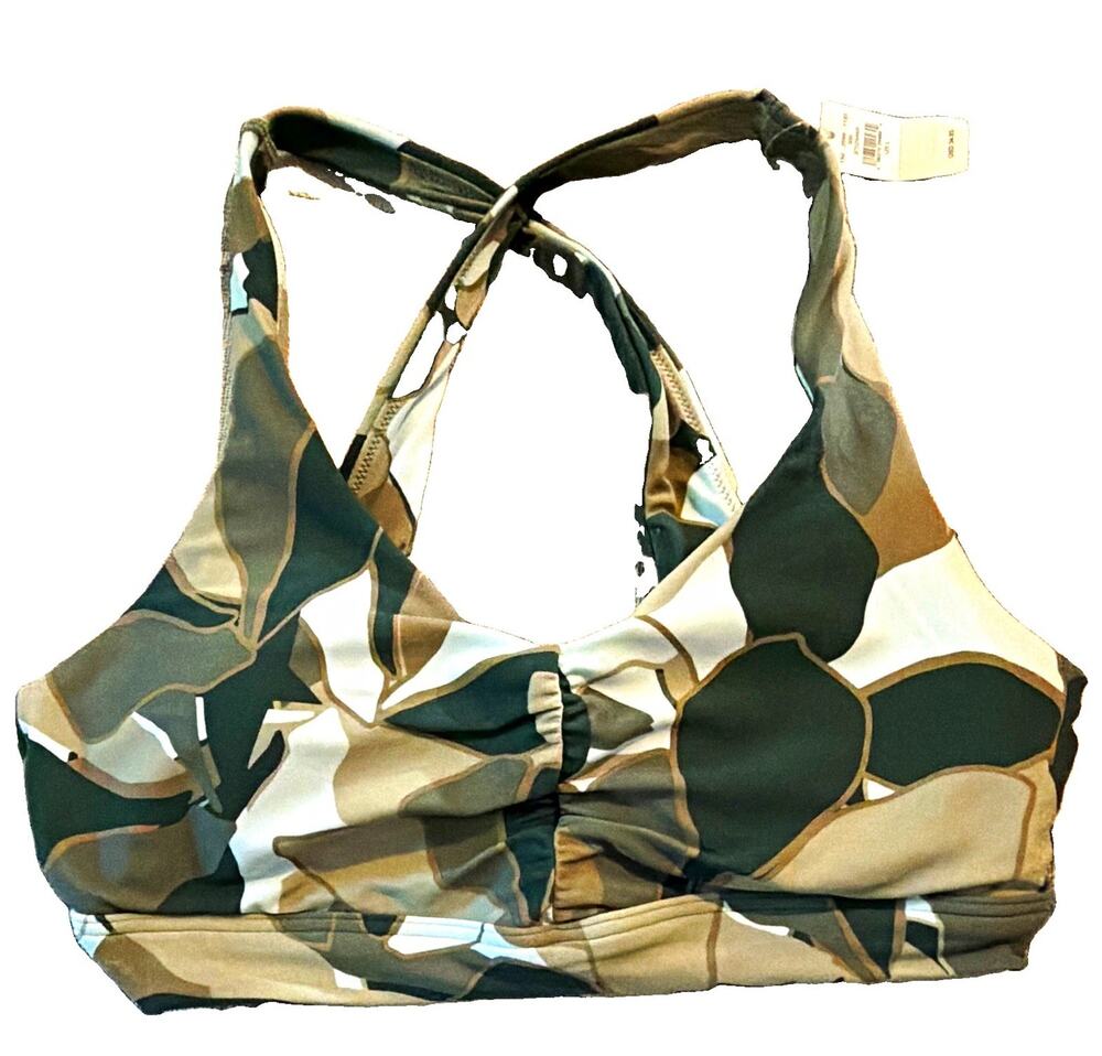 Aerie OFFLINE Camouflage Crossback Pullover Wireless Sports Bra, Women’s L